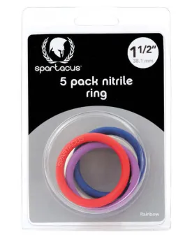 1.5 inches Nitrile C-Rings Rainbow from Spartacus Leathers