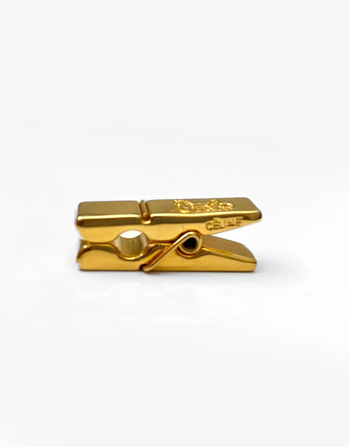 1990s CELINE GOLD TONE METAL TIE / PAPER CLIP