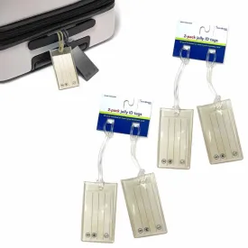 4 Pack Luggage Tags Suitcases Flexible Silicone Name Travel ID Labels Baggage