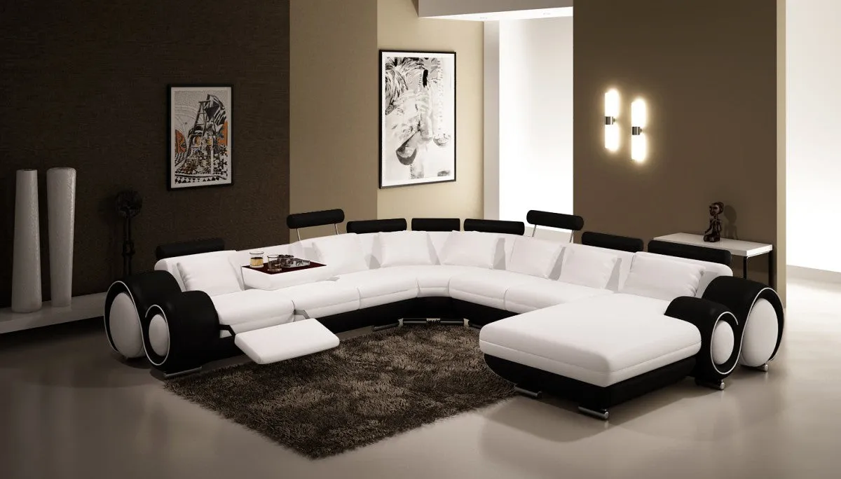 4084 Leather Sectional in different colors