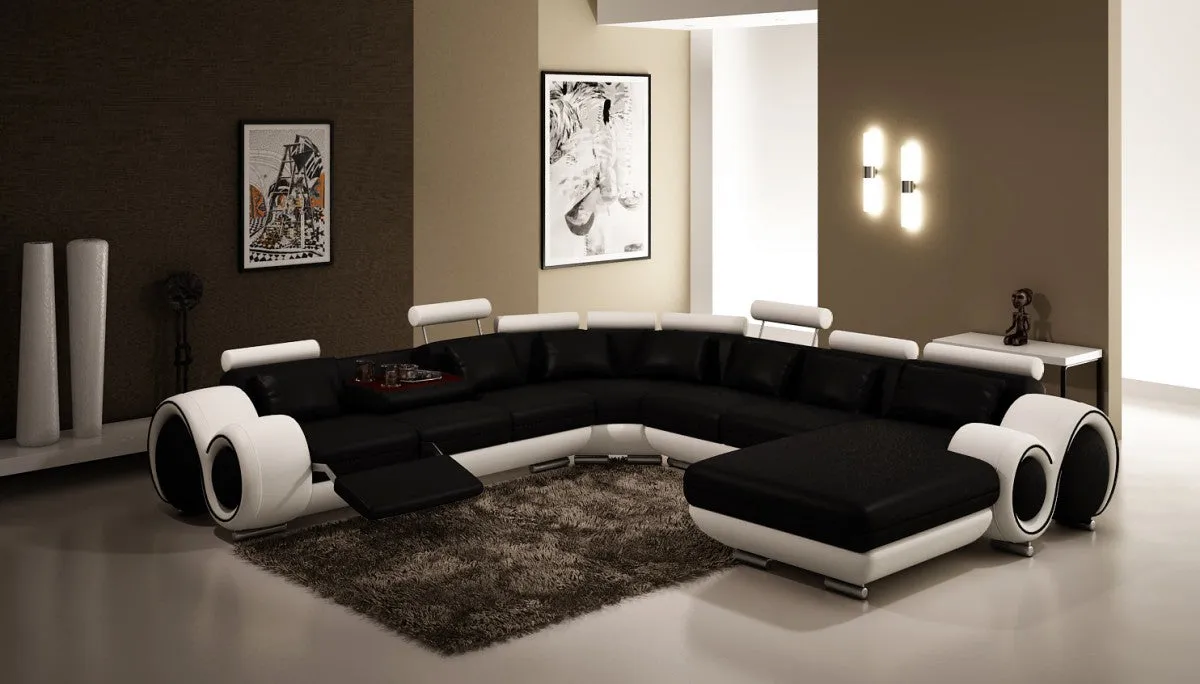 4084 Leather Sectional in different colors