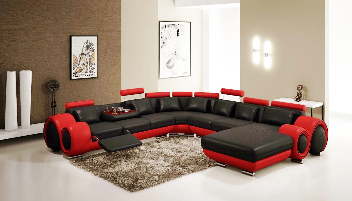 4084 Leather Sectional in different colors