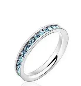 4pc Colorful Micro Pave Stacking Rings