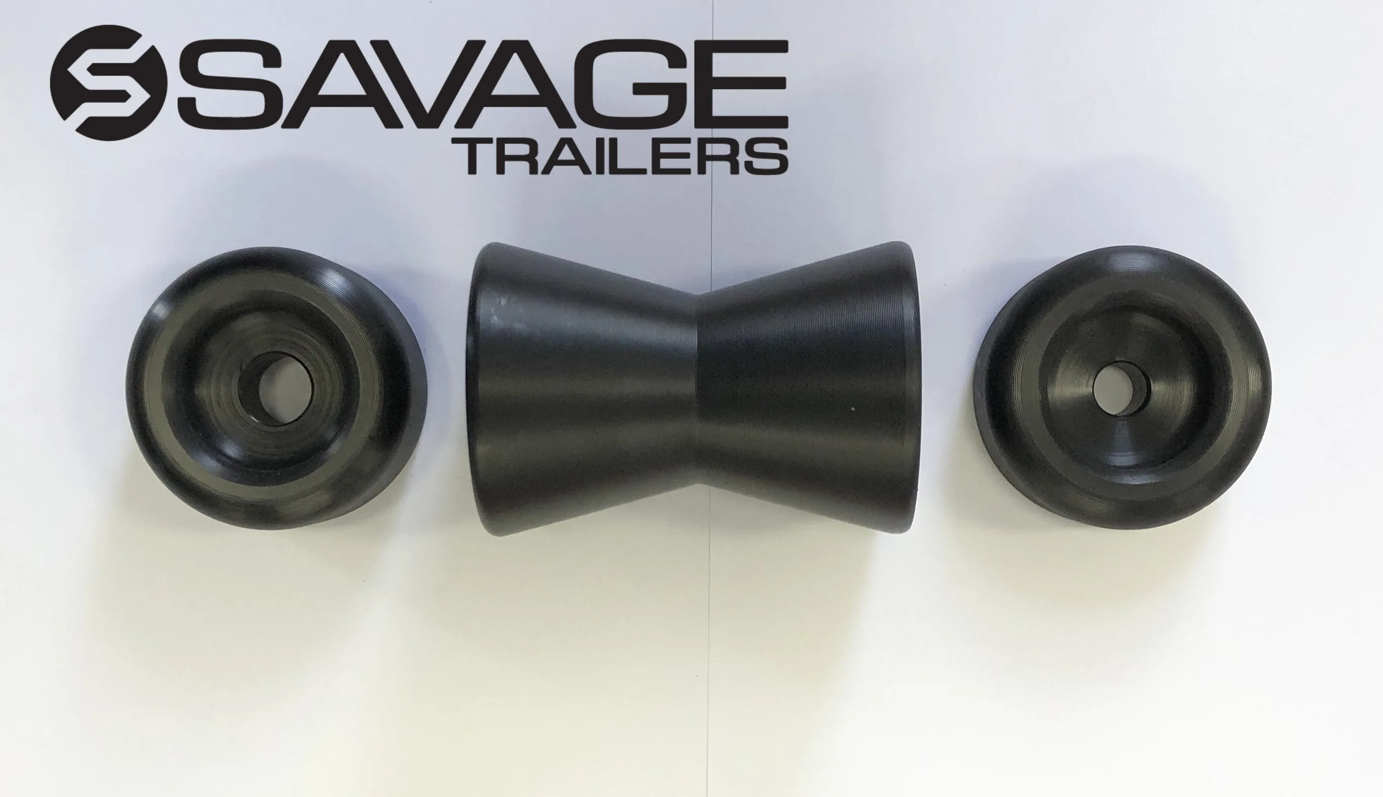 4" Hard Poly V Bow Roller with End Protector Caps
