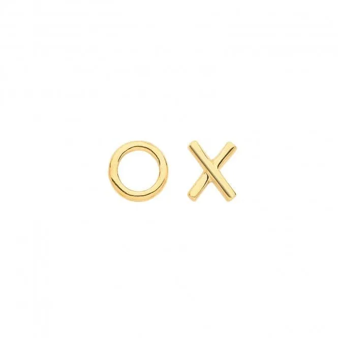 9ct Yellow Gold Xo Studs ES655