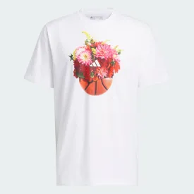 ADIDAS FLORAL HOOPS GRAPHIC T-SHIRT - WHITE