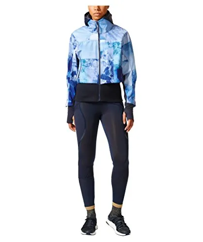 adidas Women's Run Trail Jacket, Blue, Small