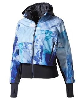 adidas Women's Run Trail Jacket, Blue, Small