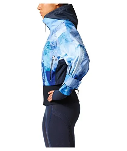 adidas Women's Run Trail Jacket, Blue, Small