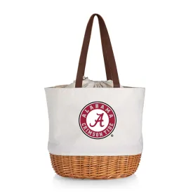 Alabama Crimson Tide - Coronado Canvas and Willow Basket Tote