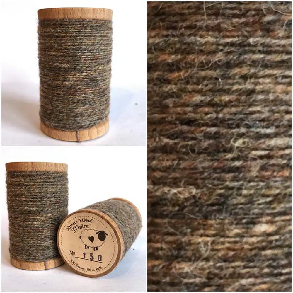 BARK Hand Dyed Fat QUARTER Wool Fabric for Wool Applique and Rug Hooking
