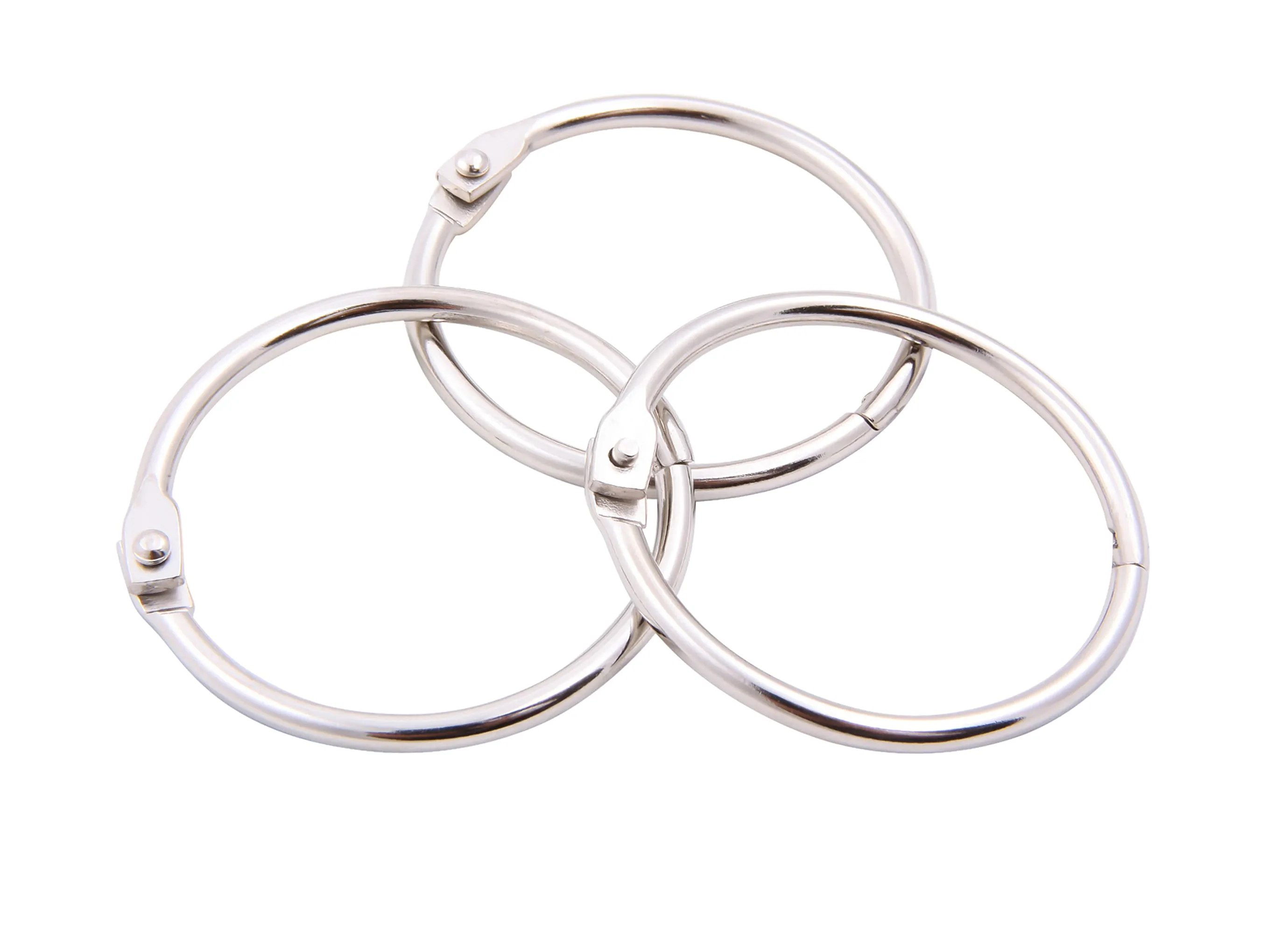 Baumgartens Book Rings 1 1/2" 3 Pack CHROME (31445)