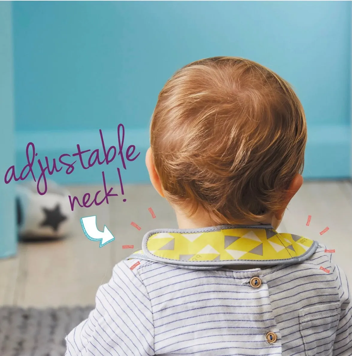 B.Box Travel Bib & Flexible Soft Bite Spoon Set Dino Time Blue Green
