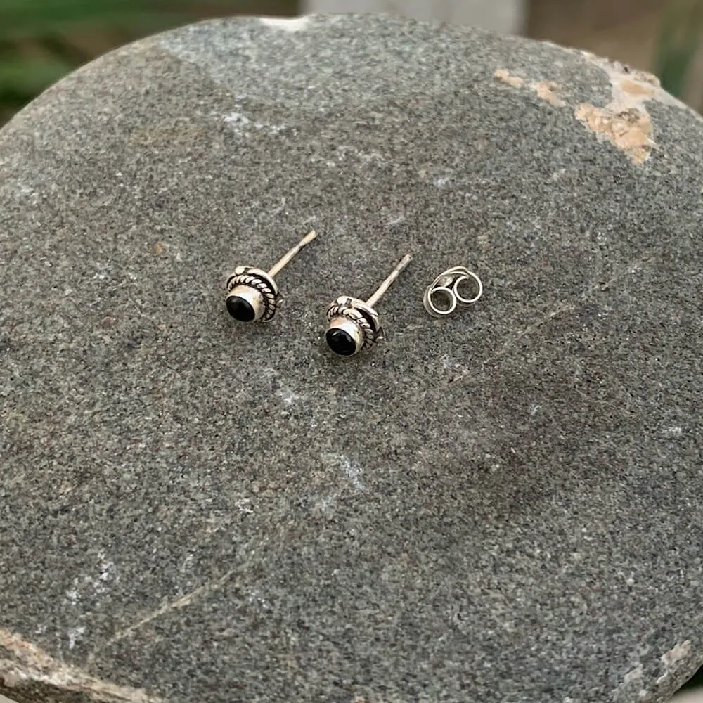 Black Ear Studs