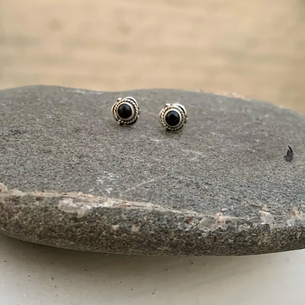 Black Ear Studs