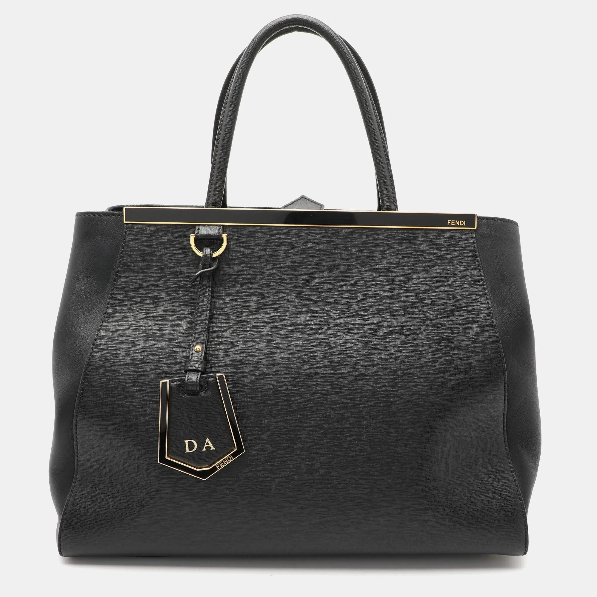 Black Leather Medium 2Jours Tote