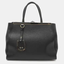 Black Leather Medium 2Jours Tote