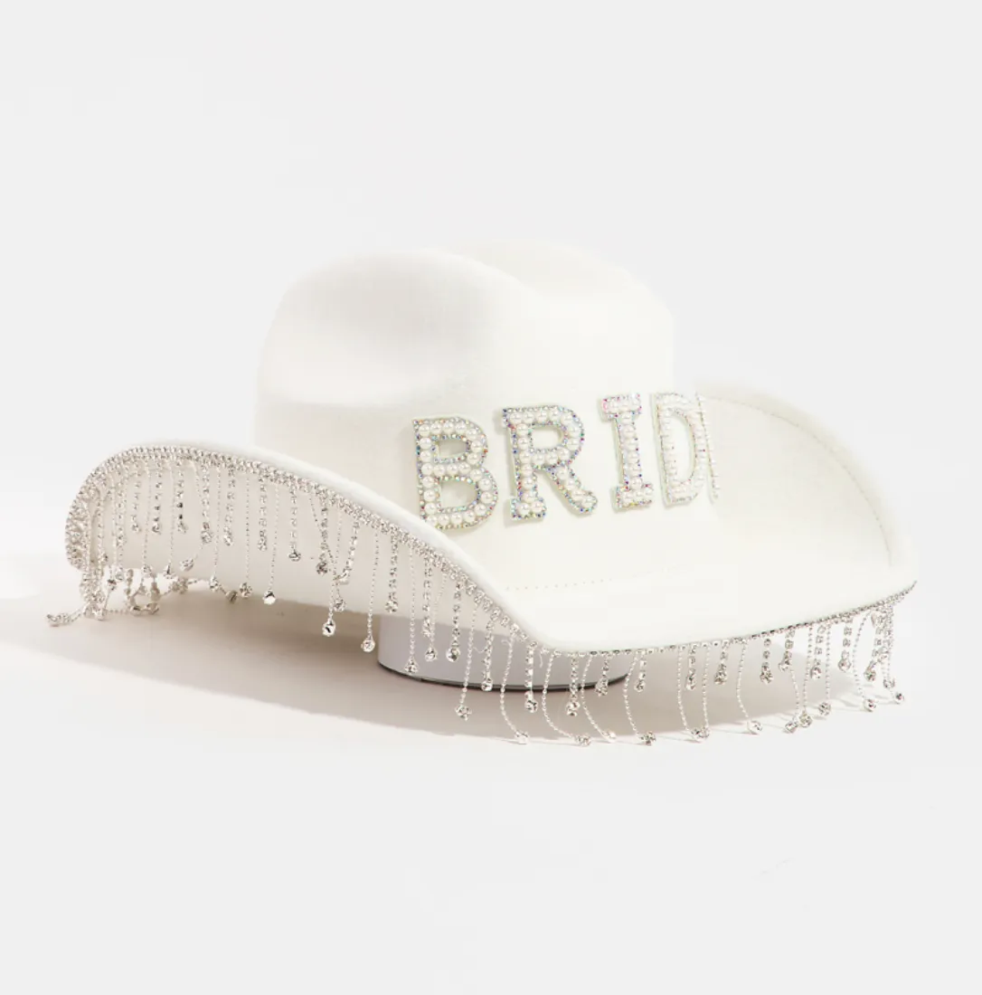 Bride Bedazzled Cowboy Hats