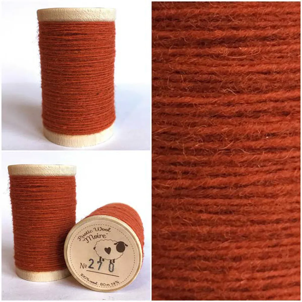 BRIGHT ORANGE Hand Dyed HALF YARD Wool Fabric for Wool Applique and Rug Hooking