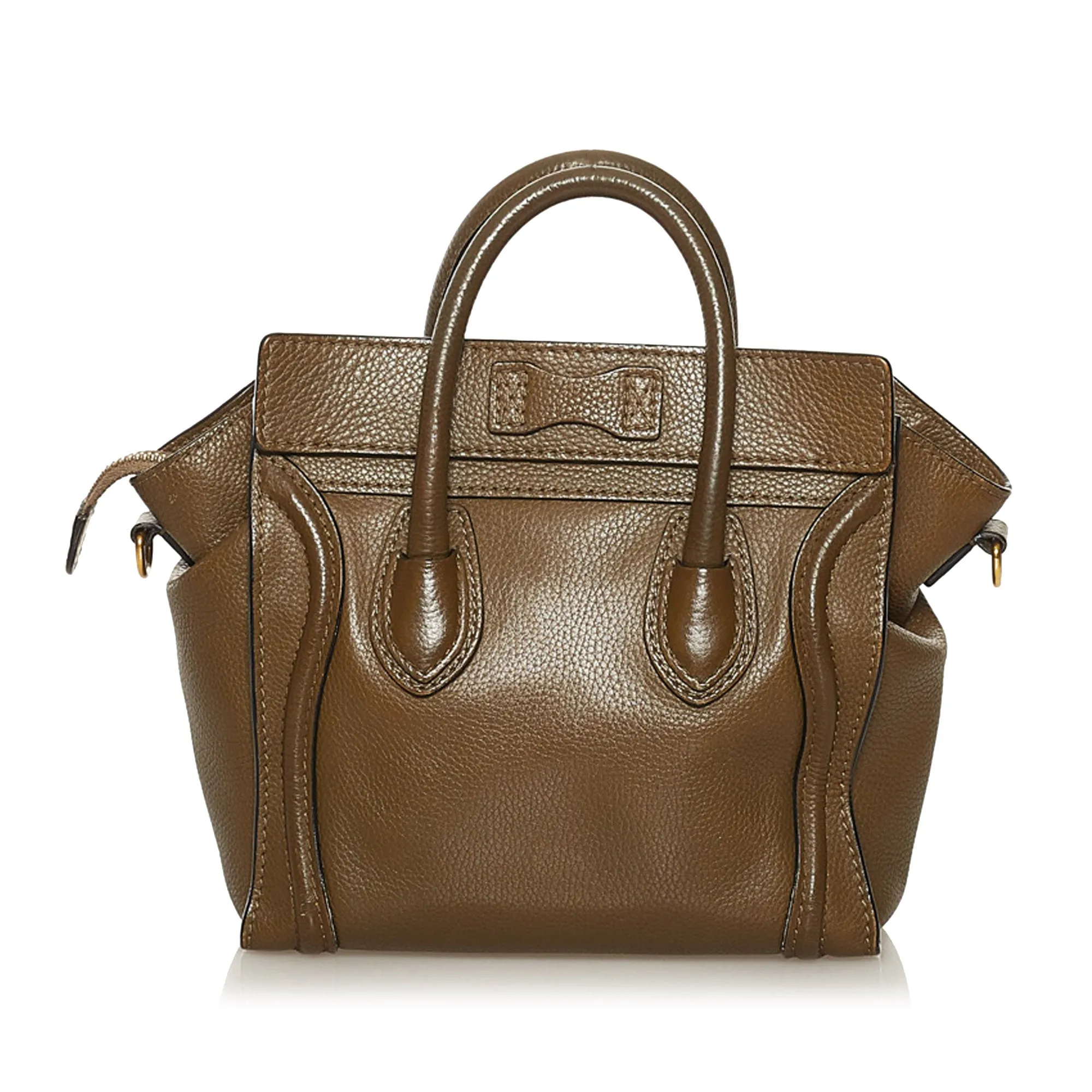 Brown Celine Luggage Tote