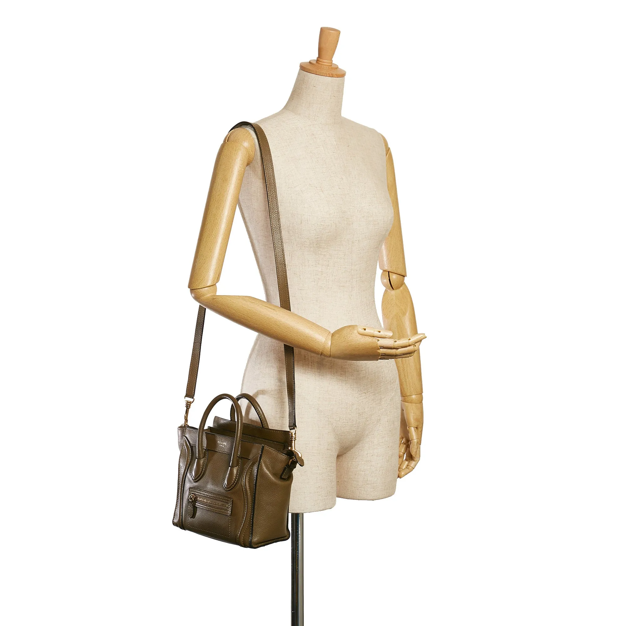 Brown Celine Luggage Tote