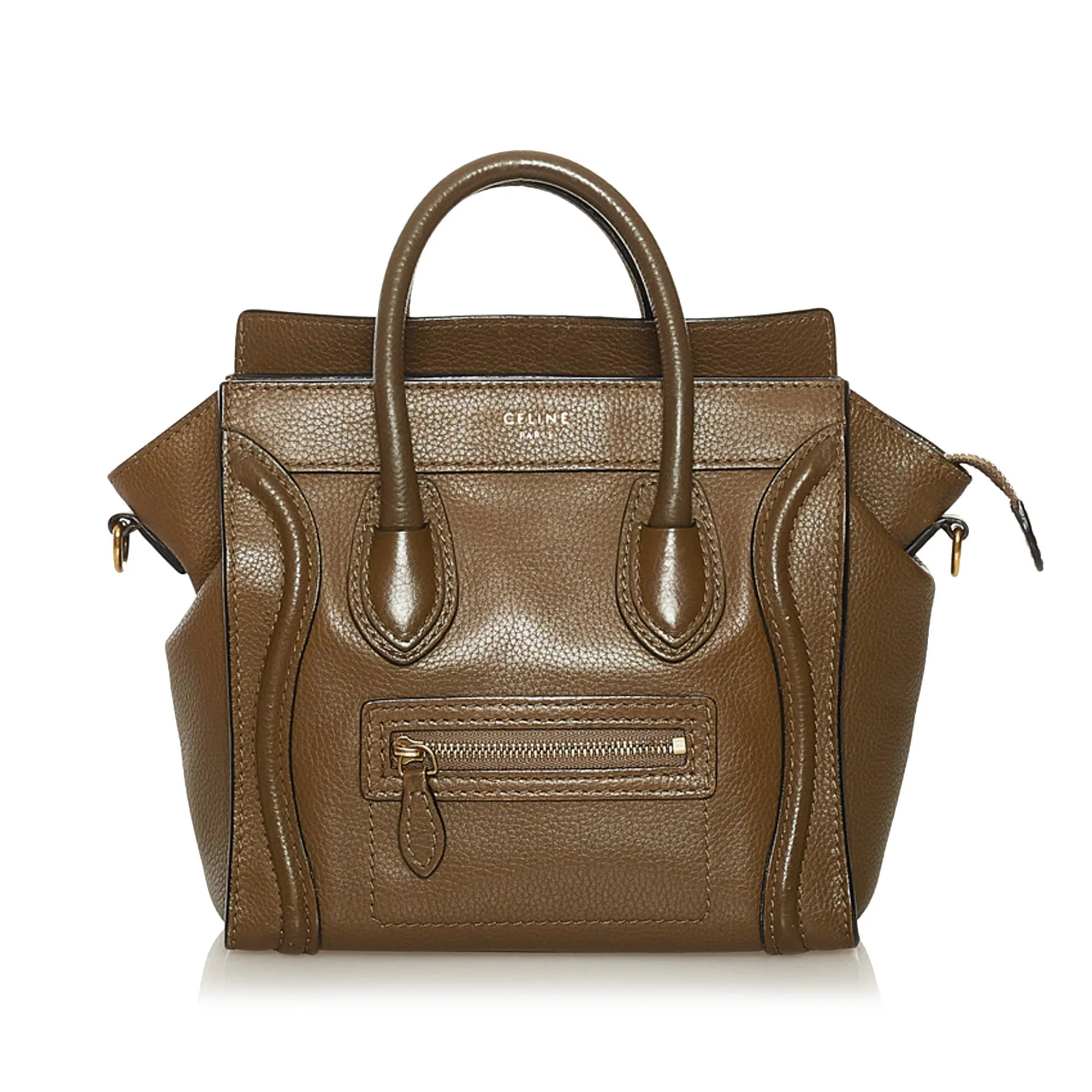 Brown Celine Luggage Tote