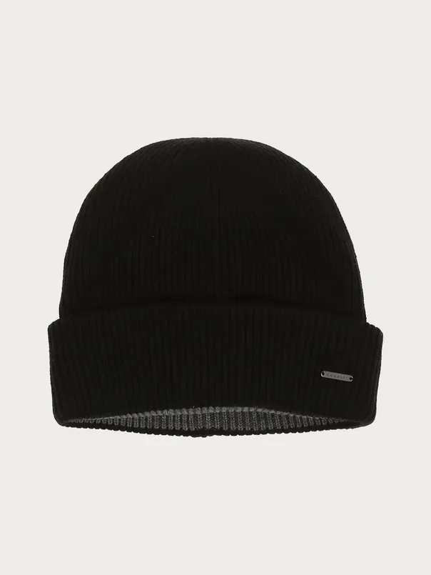 Bugatti Reversible Ribbed Hat | Black/Grey
