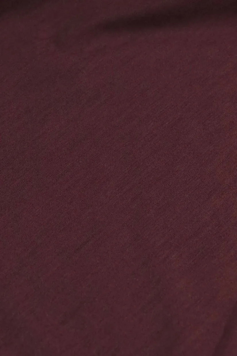 Burgundy Kerry 100% Superwash Wool Jersey Knit | By The Half Yard