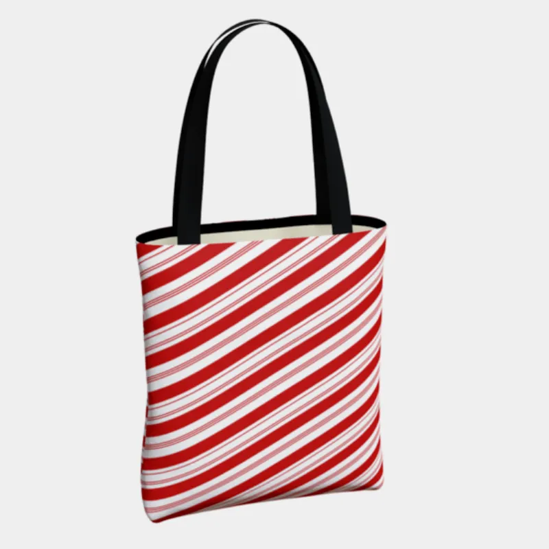 Candy Cane Tote Bag