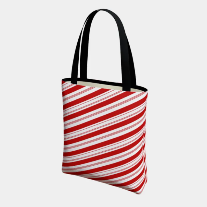 Candy Cane Tote Bag