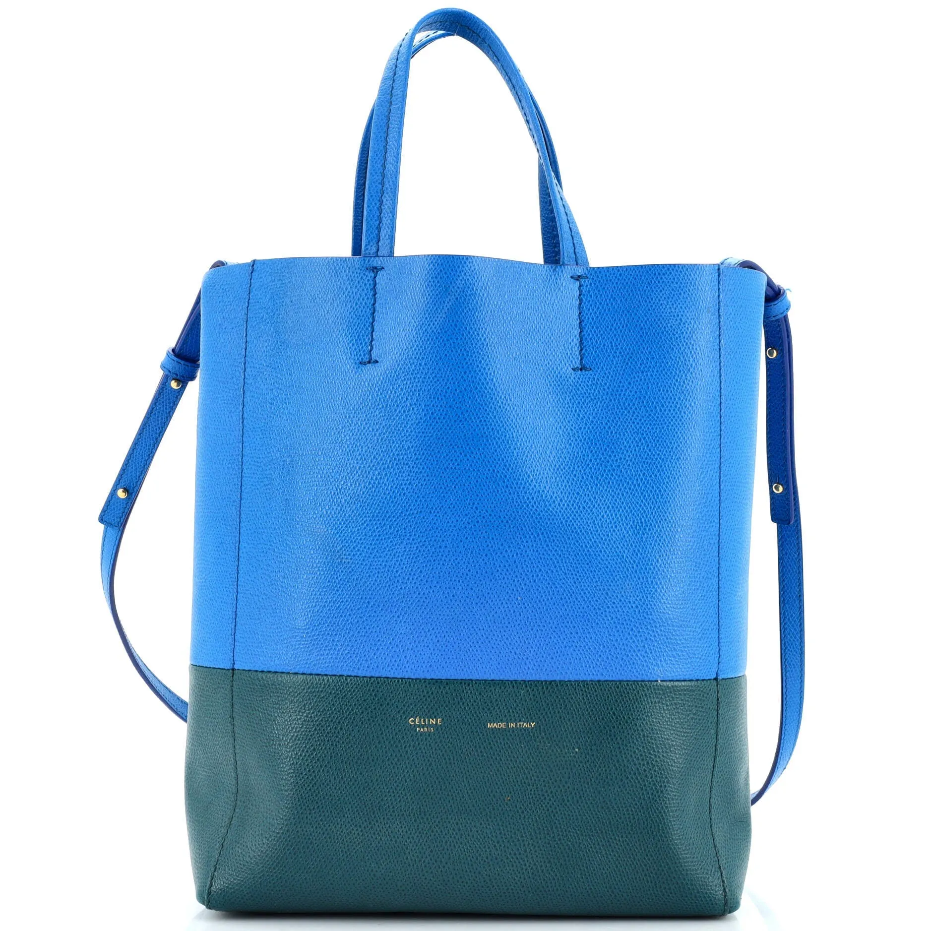 CELINE Vertical Bi-Cabas Tote Grained Calfskin Small