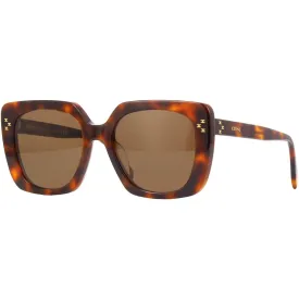 Celine Women's Sunglasses - Full Rim Brown Lens Butterfly Plastic Frame | CL40218U 53E