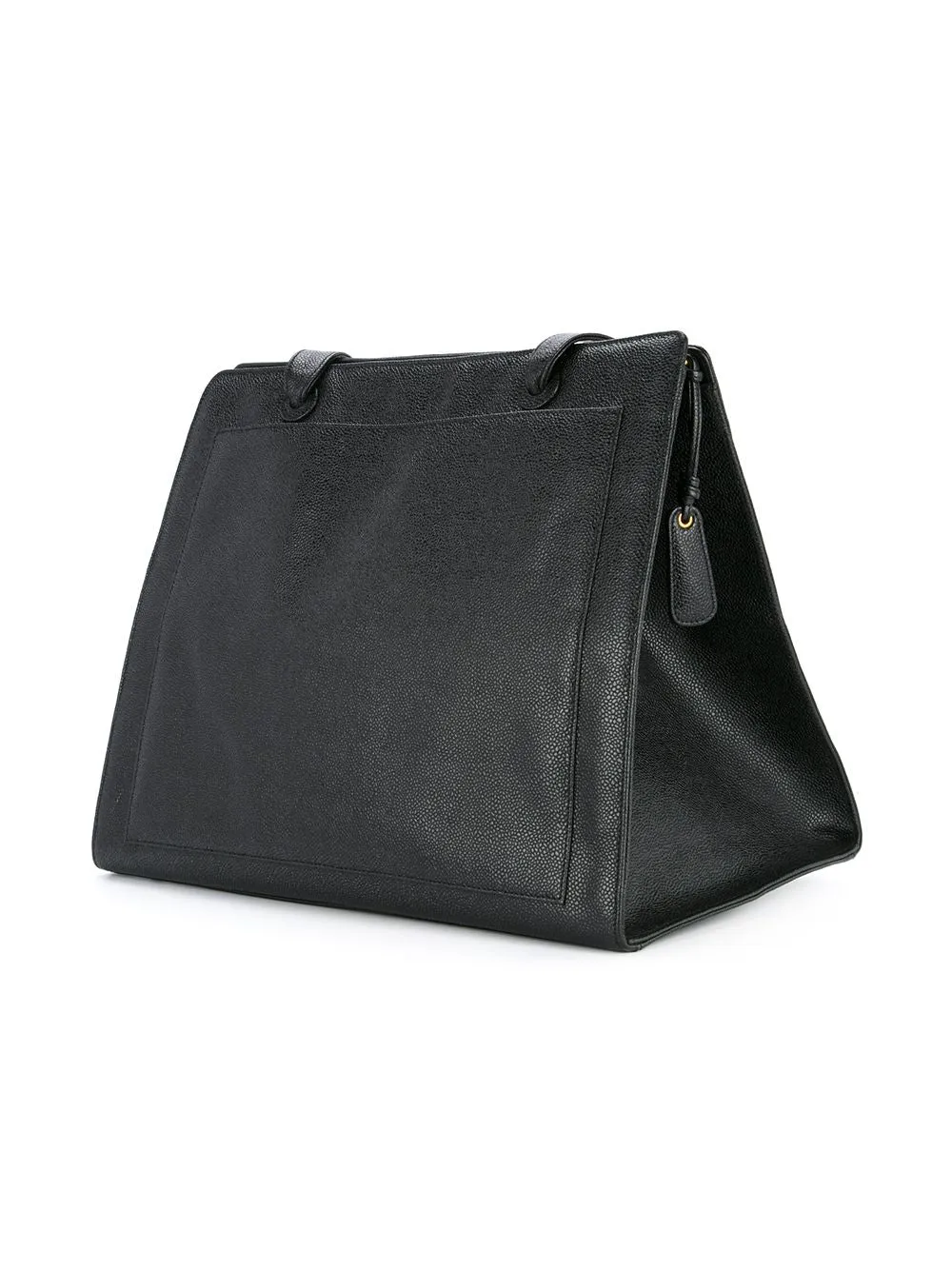 Chanel Vintage Black Caviar Large Work Business CC Tote