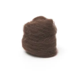 Chocolate Corriedale Wool Roving 1 oz.