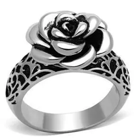 CJG1255 Wholesale Rose Blossom Stainless Steel Epoxy Ring