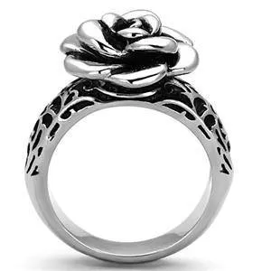 CJG1255 Wholesale Rose Blossom Stainless Steel Epoxy Ring