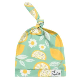 Copper Pearl Top Knot Hat Lemon