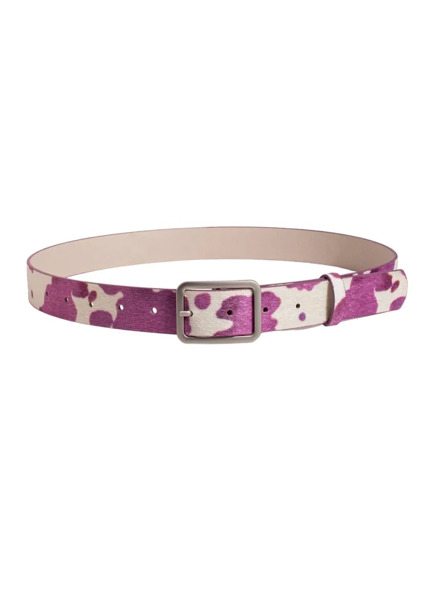 Cow Pattern PU Buckle Belt