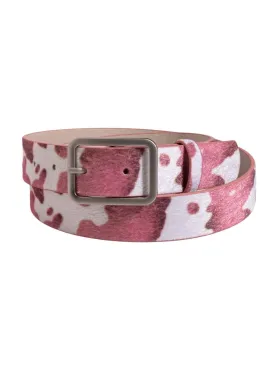 Cow Pattern PU Buckle Belt