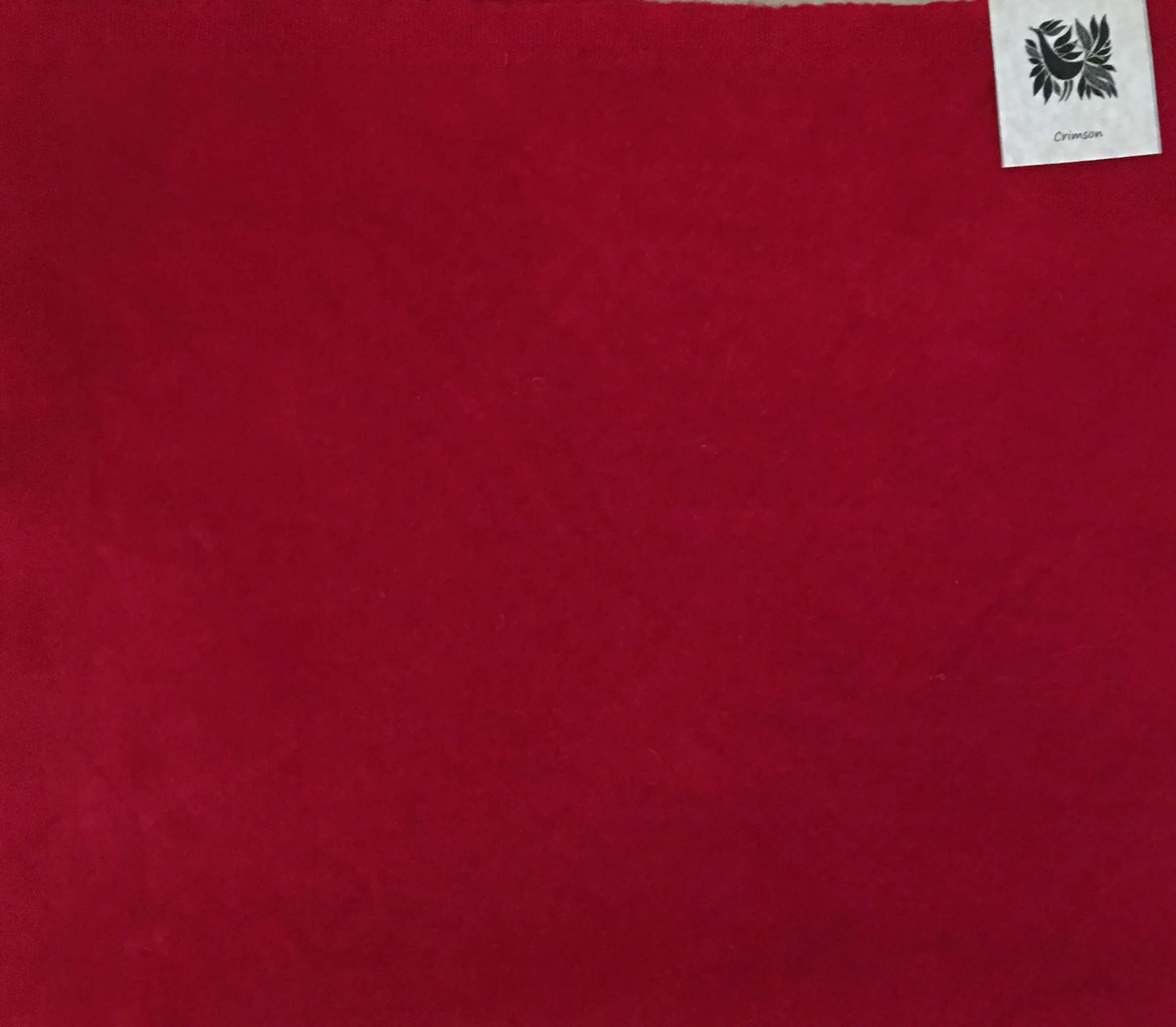 CRIMSON RED Hand Dyed HALF YARD Wool Fabric for Wool Applique and Rug Hooking