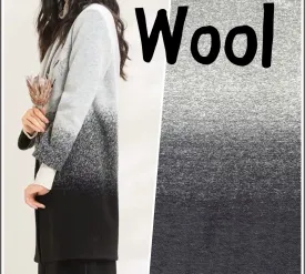 Designer Printed Ombre Wool Fabric