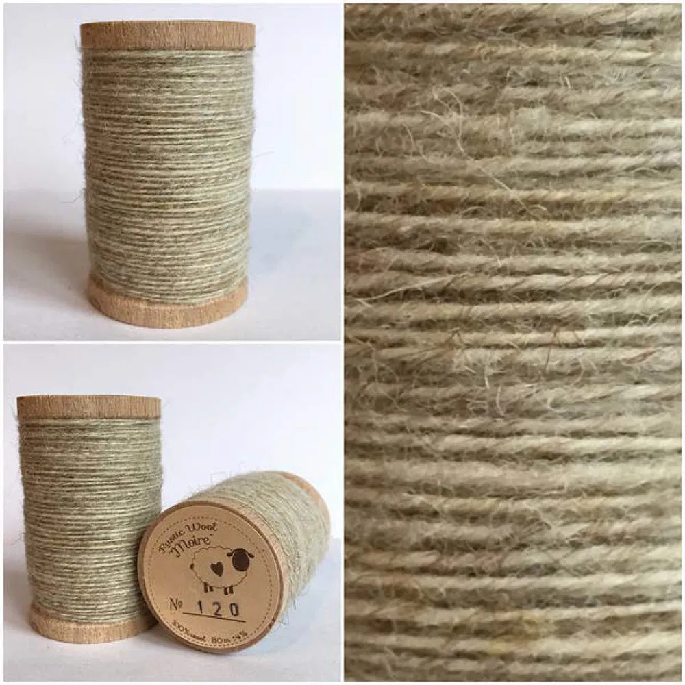 ECRU Hand Dyed HALF YARD Wool Fabric for Primitive Wool Applique and Rug Hooking