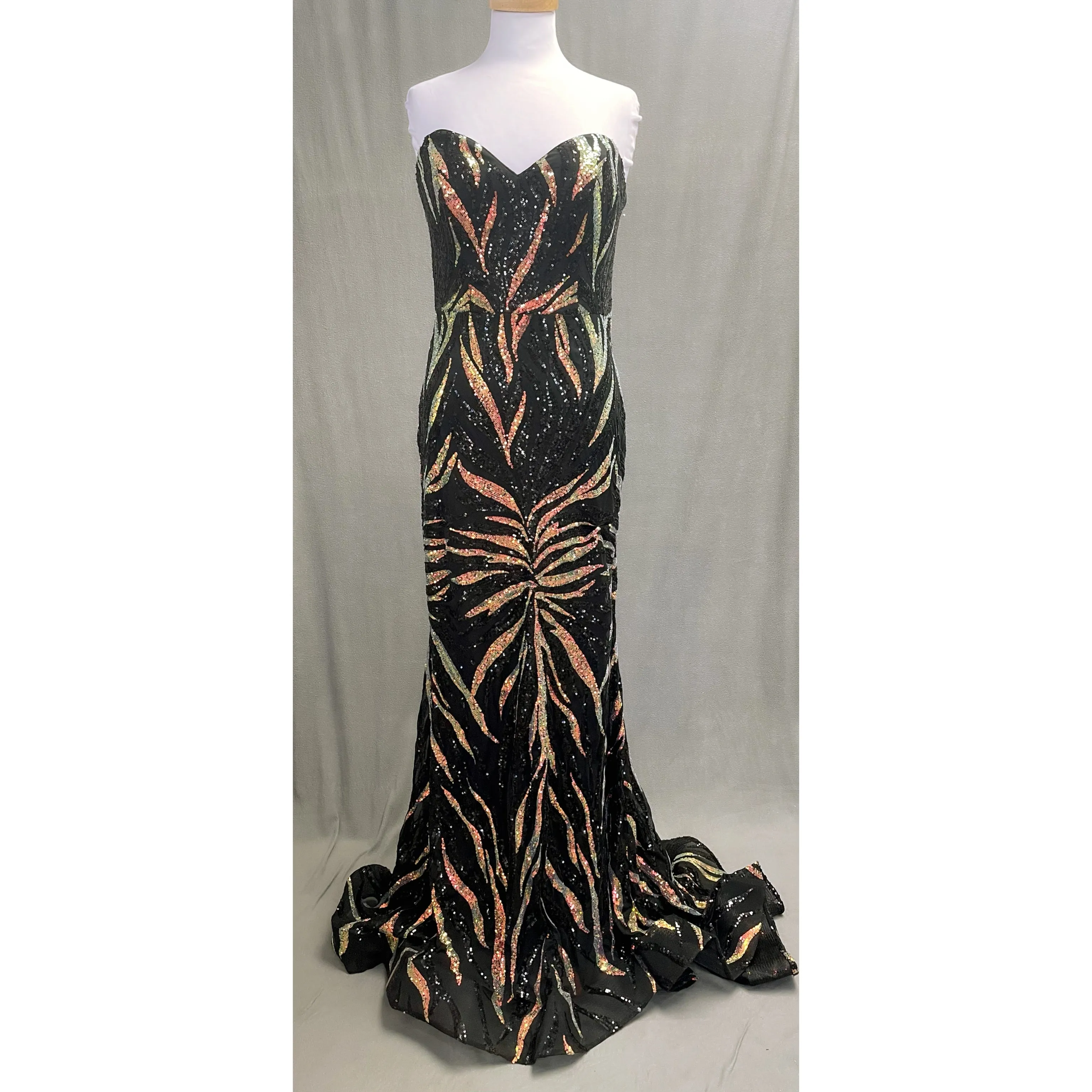 Ella Grace black and bronze sequin dress, size 12