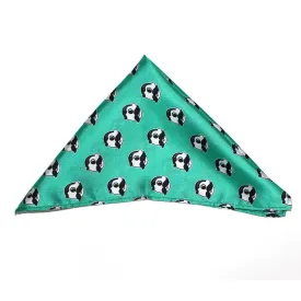 Embroidered Natty Boh Logo Pattern (Green) / Pocket Square