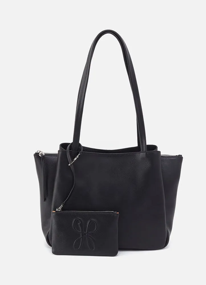 Essentail Medium Tote in Black by Hobo