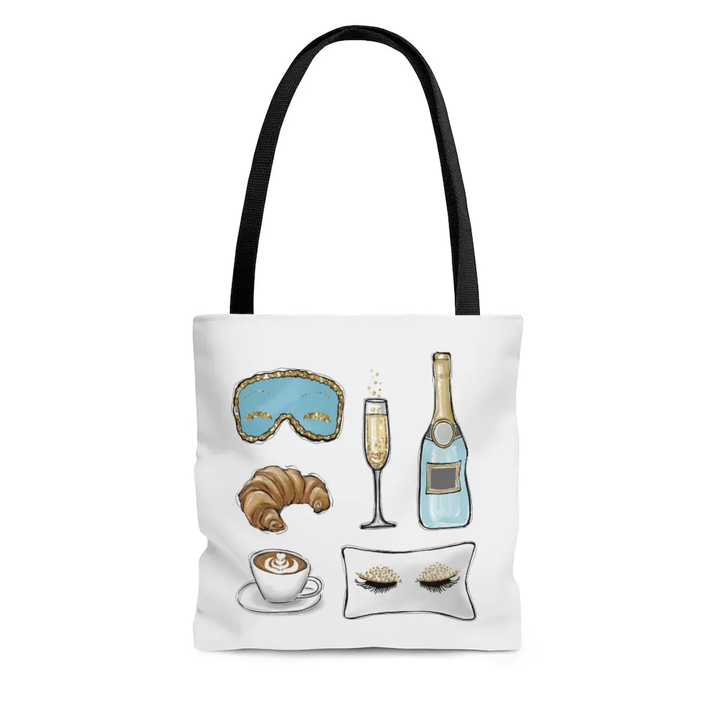 Fancy breakfast girly tote bag
