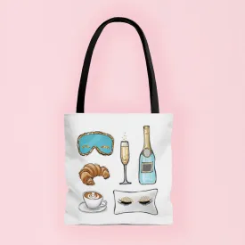 Fancy breakfast girly tote bag