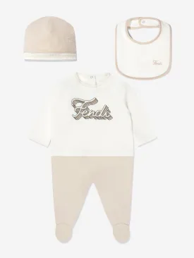 Fendi Baby Logo 3 Piece Gift Set