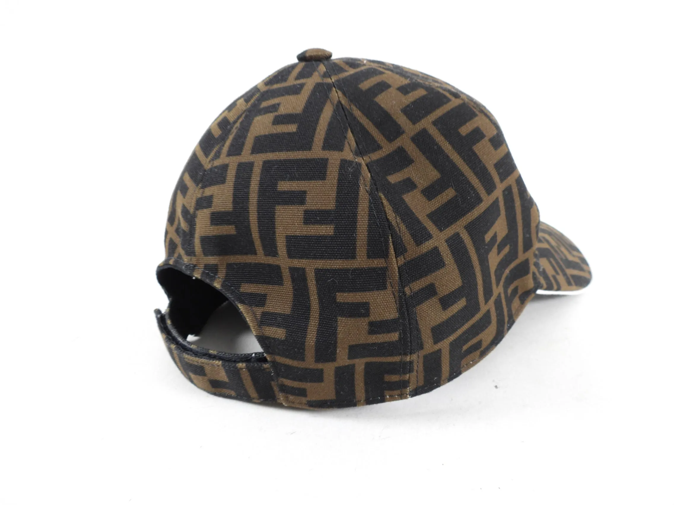 Fendi Brown Zucca Monogram Canvas Cap
