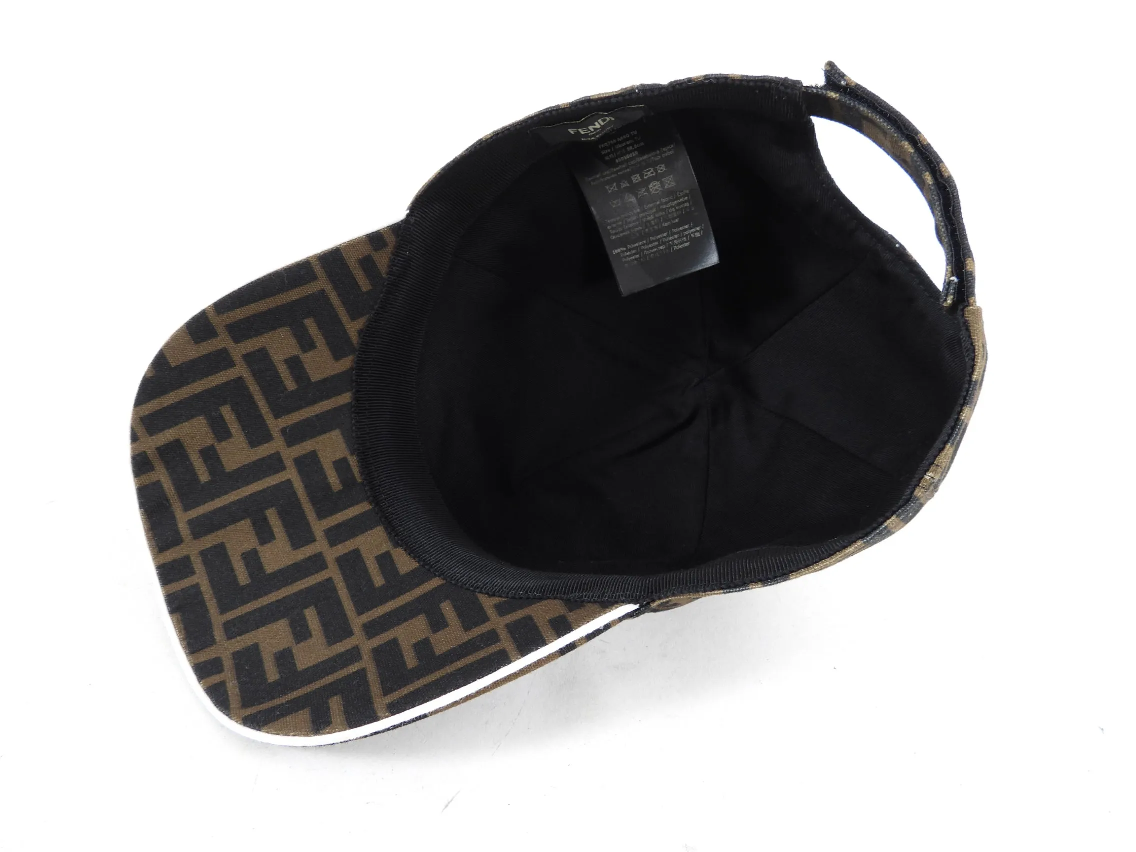 Fendi Brown Zucca Monogram Canvas Cap